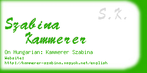 szabina kammerer business card